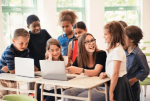 Kids learning together